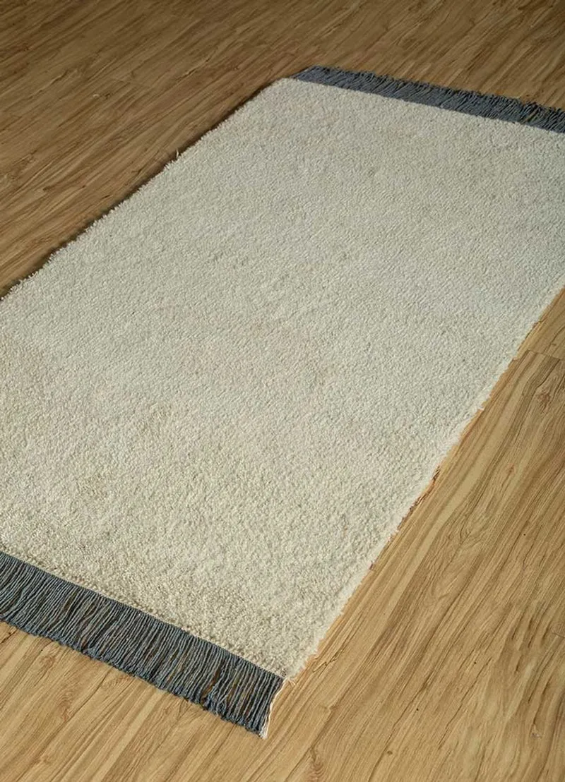 Wollteppich - 90 x 150 cm - sand