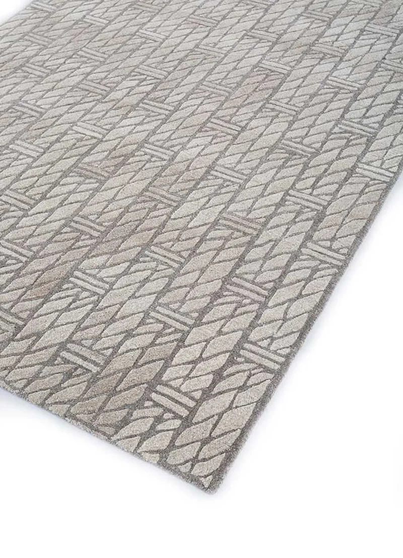 Wollteppich - 150 x 240 cm - dunkelbeige