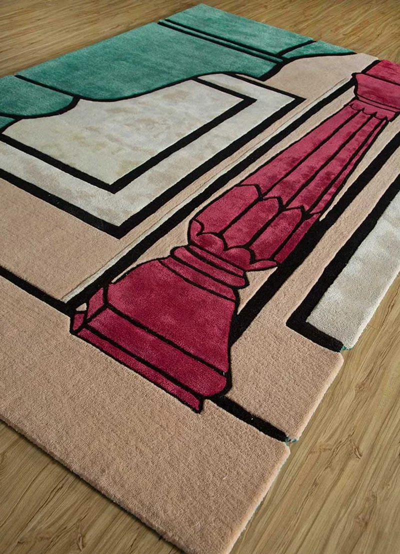 Wollteppich sonderform - 180 x 270 cm - orange