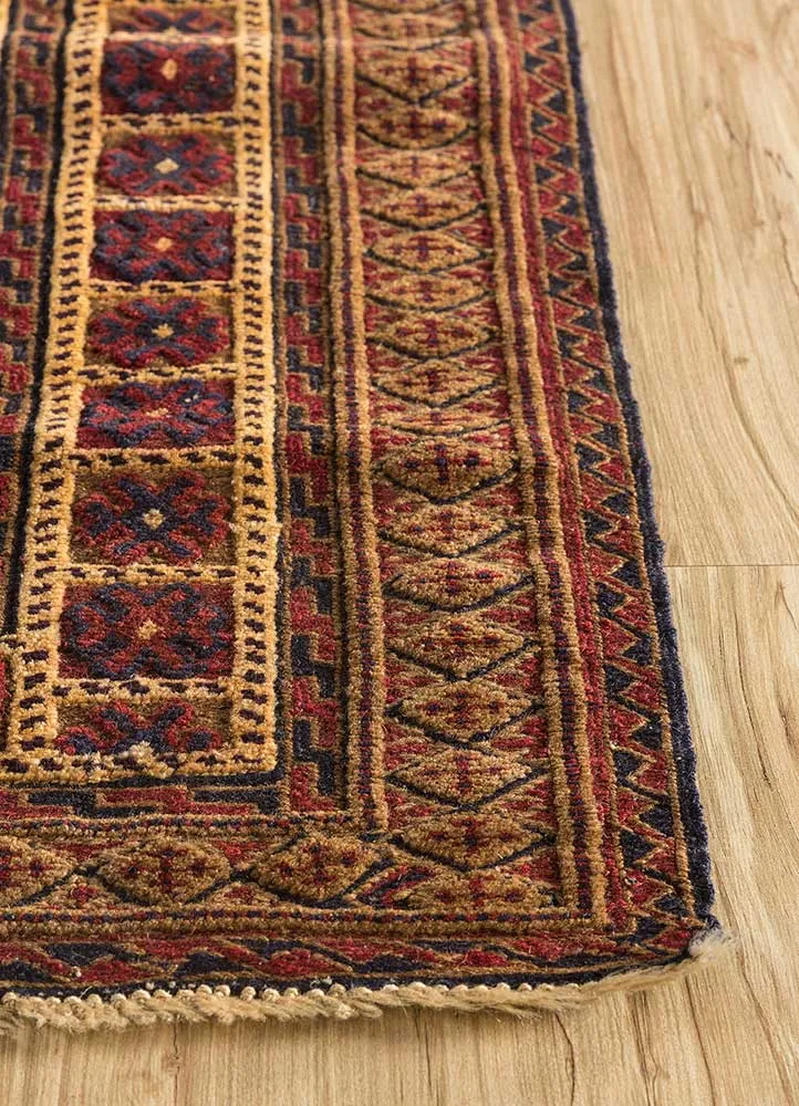 Wollteppich quadratisch - 120 x 120 cm - gold