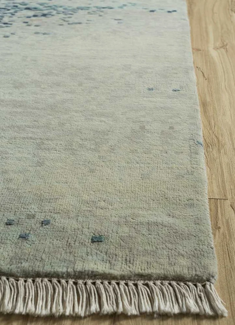 Wollteppich - 240 x 300 cm - blau