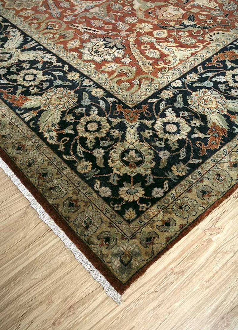 Wollteppich - 360 x 450 cm - orange