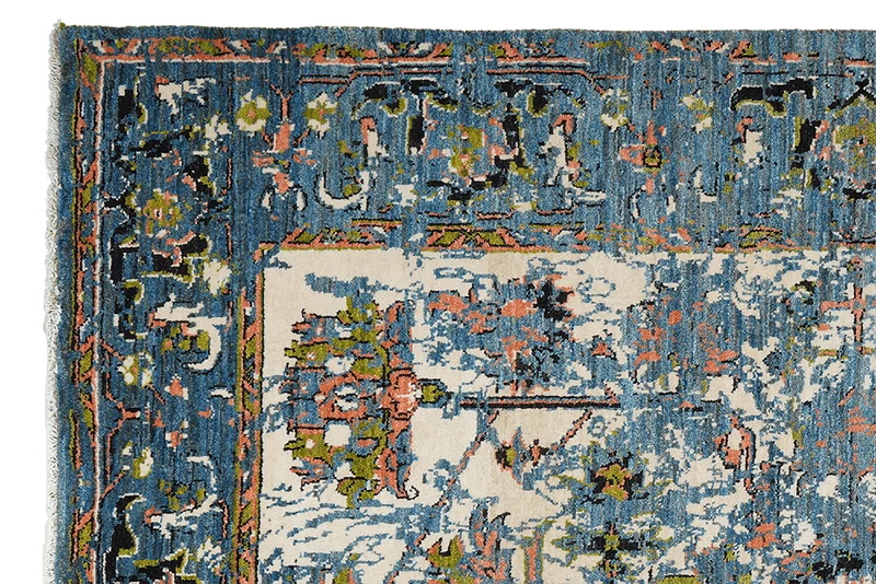 Rizbaf · Handgeknüpft – Blau, 205x155 cm