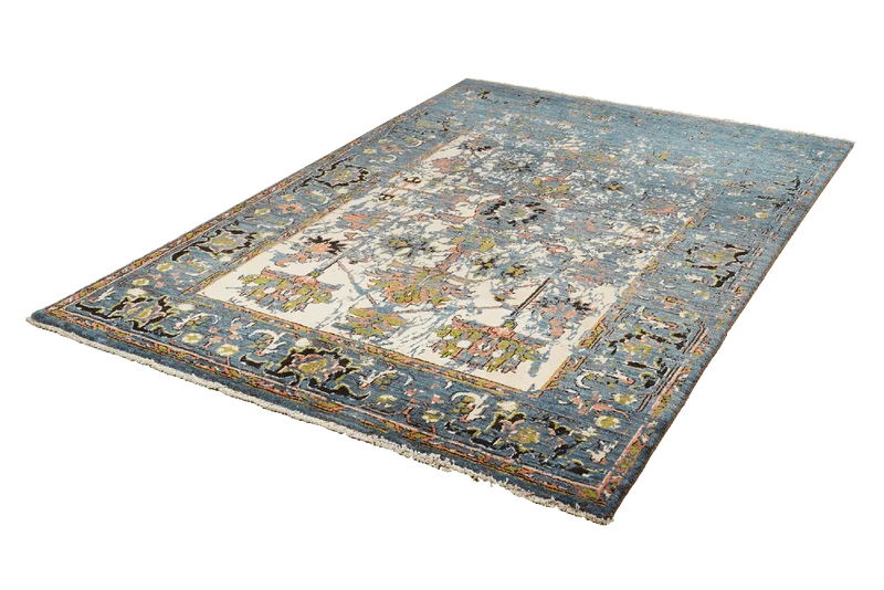 Rizbaf · Handgeknüpft – Blau, 205x155 cm