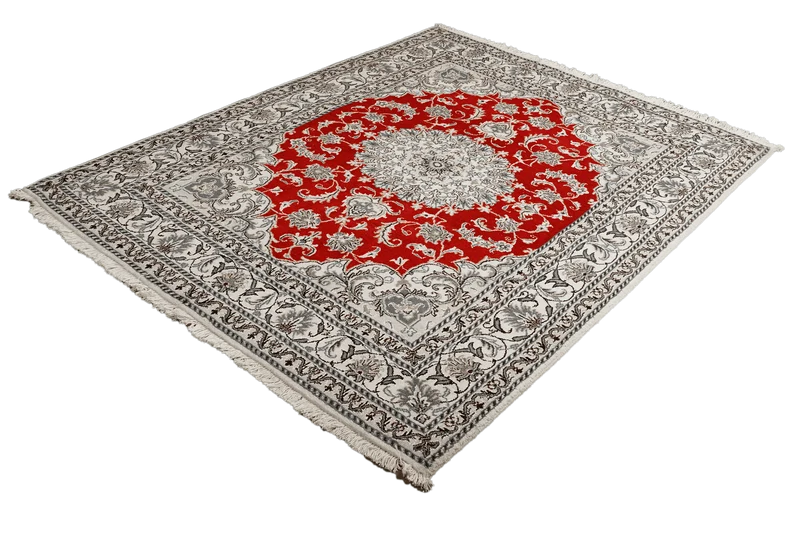 Nain 12La · Handgeknüpft – Rot, 202x152 cm