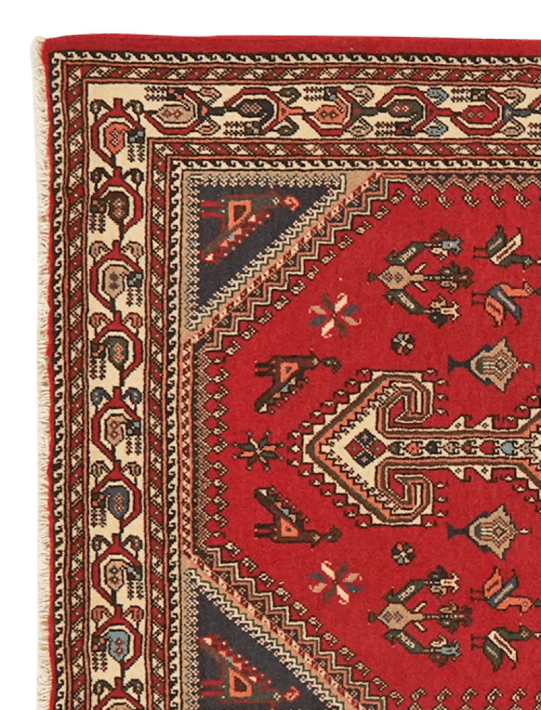 Nasrabad · Handgeknüpft – Rot, 198x82 cm