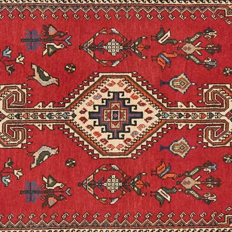 Nasrabad · Handgeknüpft – Rot, 198x82 cm