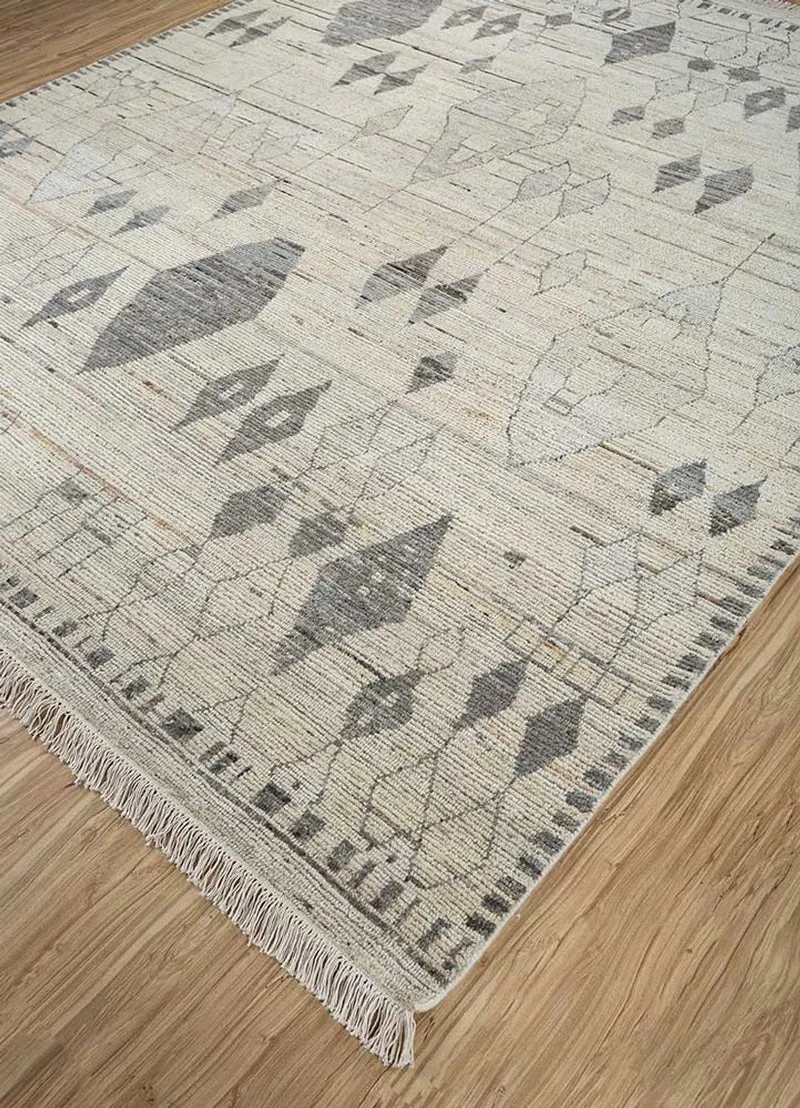 Wollteppich - 240 x 300 cm - hellbeige