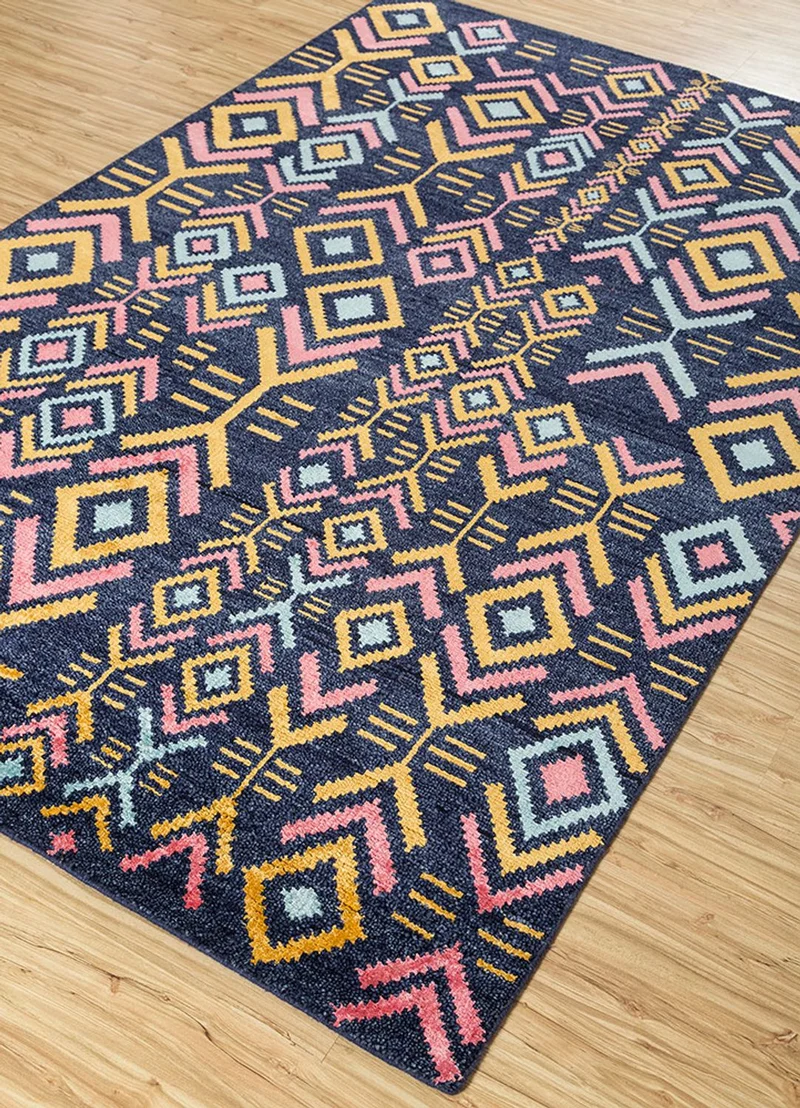 Wollteppich - 200 x 300 cm - blau