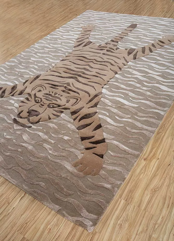Wollteppich - 180 x 270 cm - beige