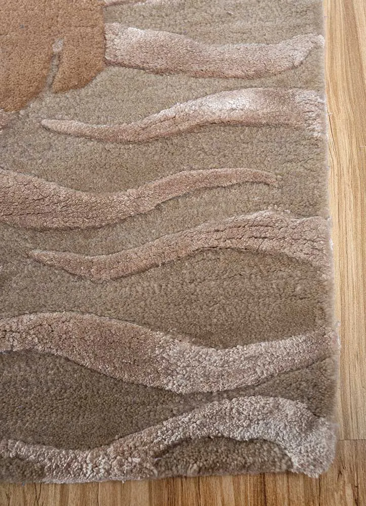 Wollteppich - 180 x 270 cm - beige
