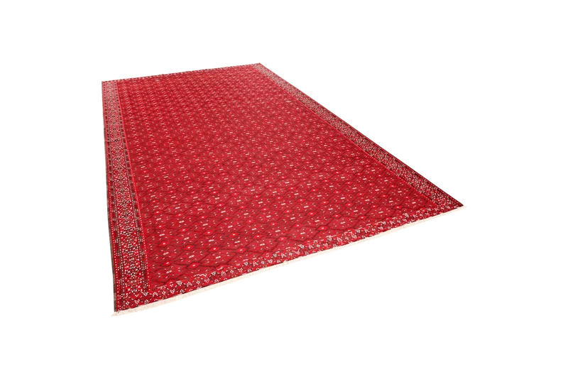 Kelim Turkman · Handgewebt – Rot, 332x233 cm