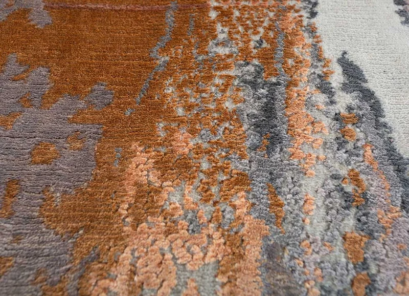 Designer Teppich - 360 x 450 cm - silber