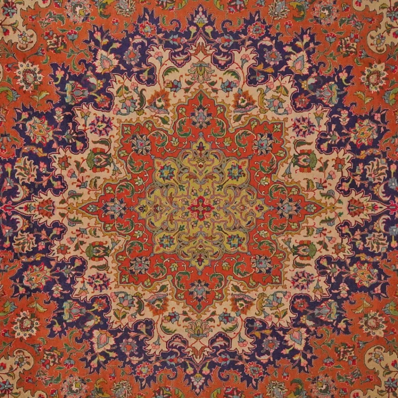 Tabriz Old · Handgeknüpft – Orange, 350x255 cm