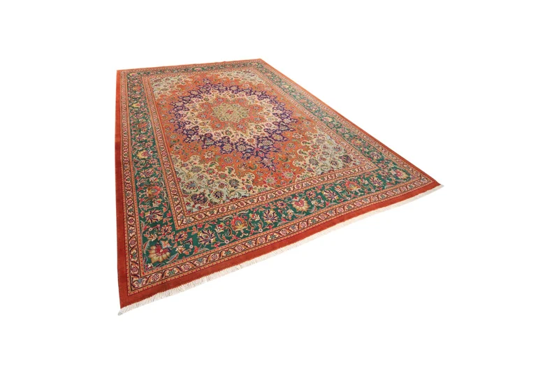 Tabriz Old · Handgeknüpft – Orange, 350x255 cm