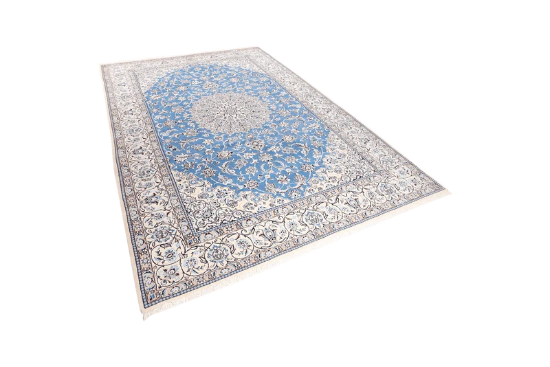 Nain 9La · Handgeknüpft – Blau, 316x211 cm