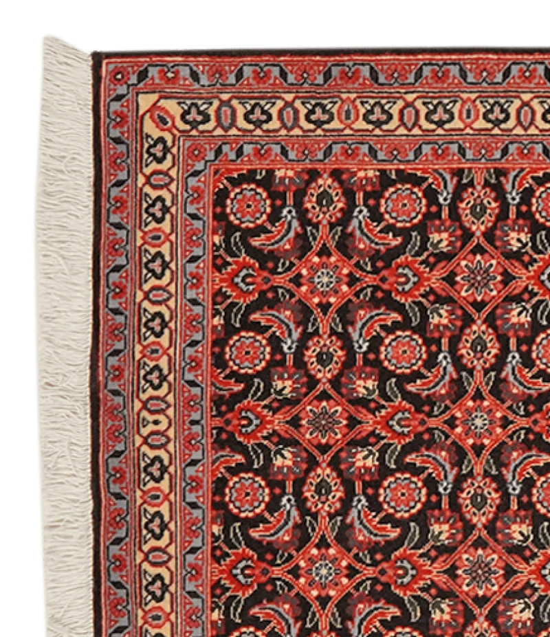 Tabriz 50 Raj · Handgeknüpft – Schwarz, 199x65 cm