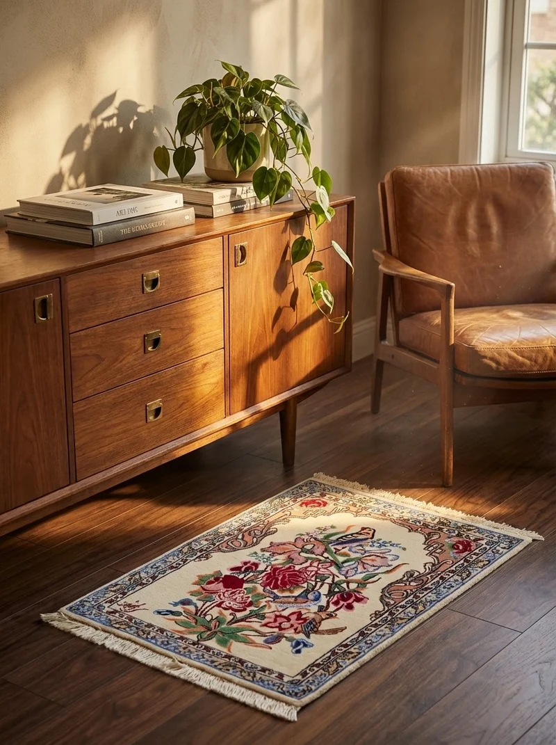 Isfahan · Handgeknüpft – Beige, 54x37 cm