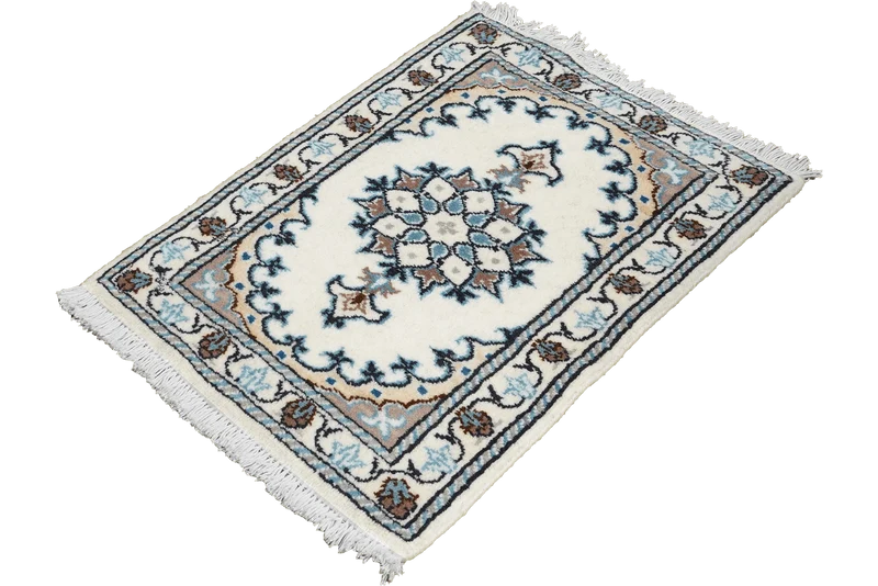 Nain 12La · Handgeknüpft – Beige, 60x40 cm