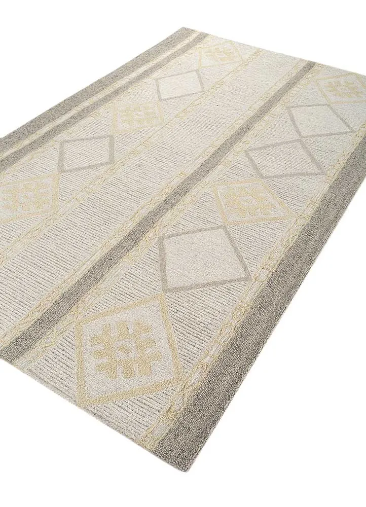 Wollteppich - 150 x 240 cm - creme