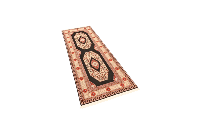 Tabriz 50 Raj · Handgeknüpft – Blau, 202x73 cm