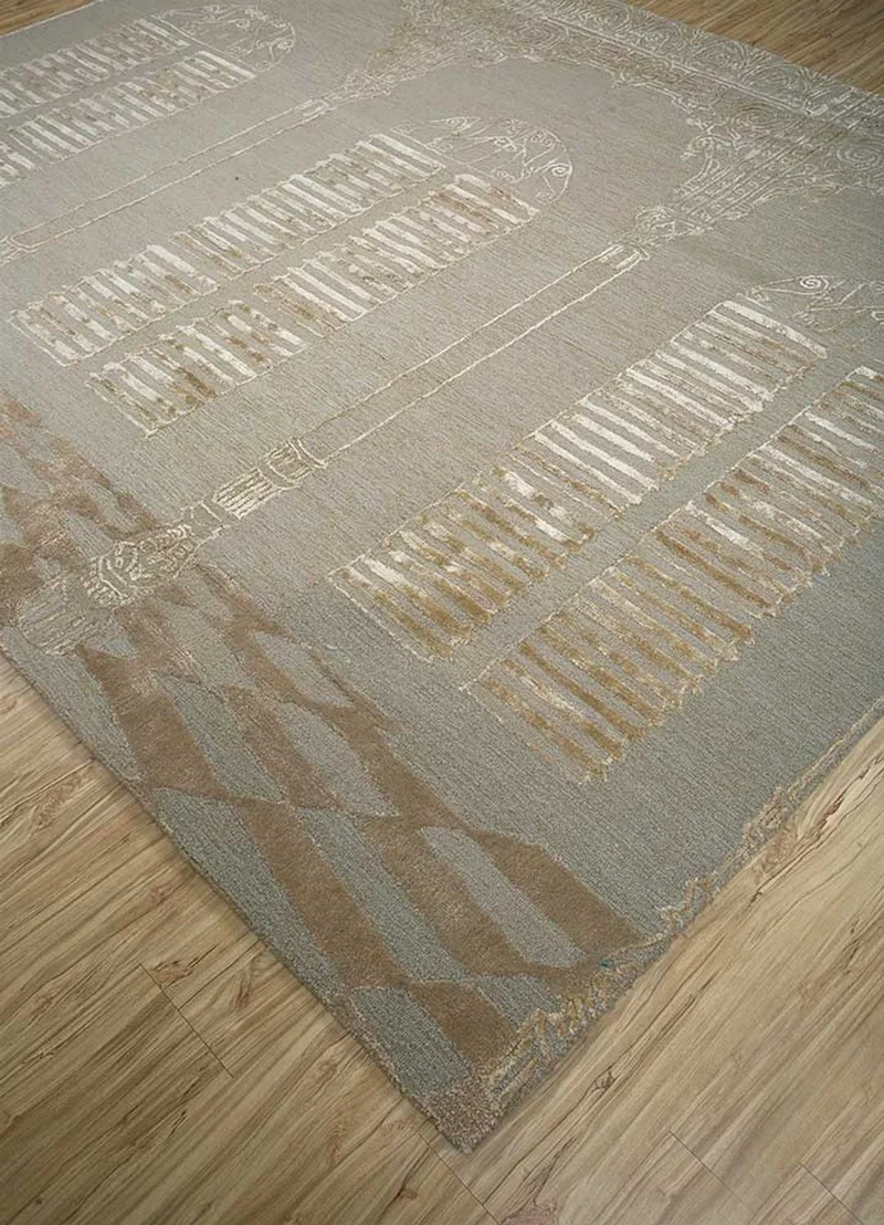 Wollteppich - 150 x 240 cm - beige