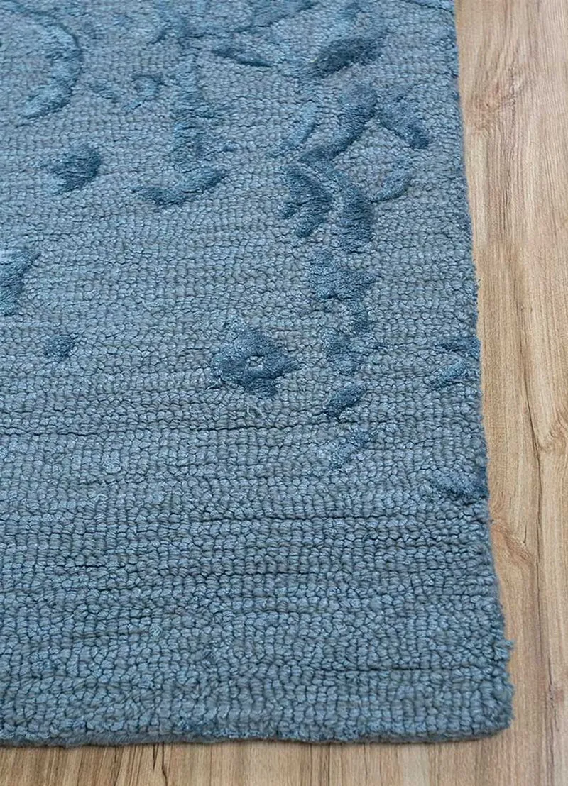 Wollteppich - 180 x 270 cm - blau