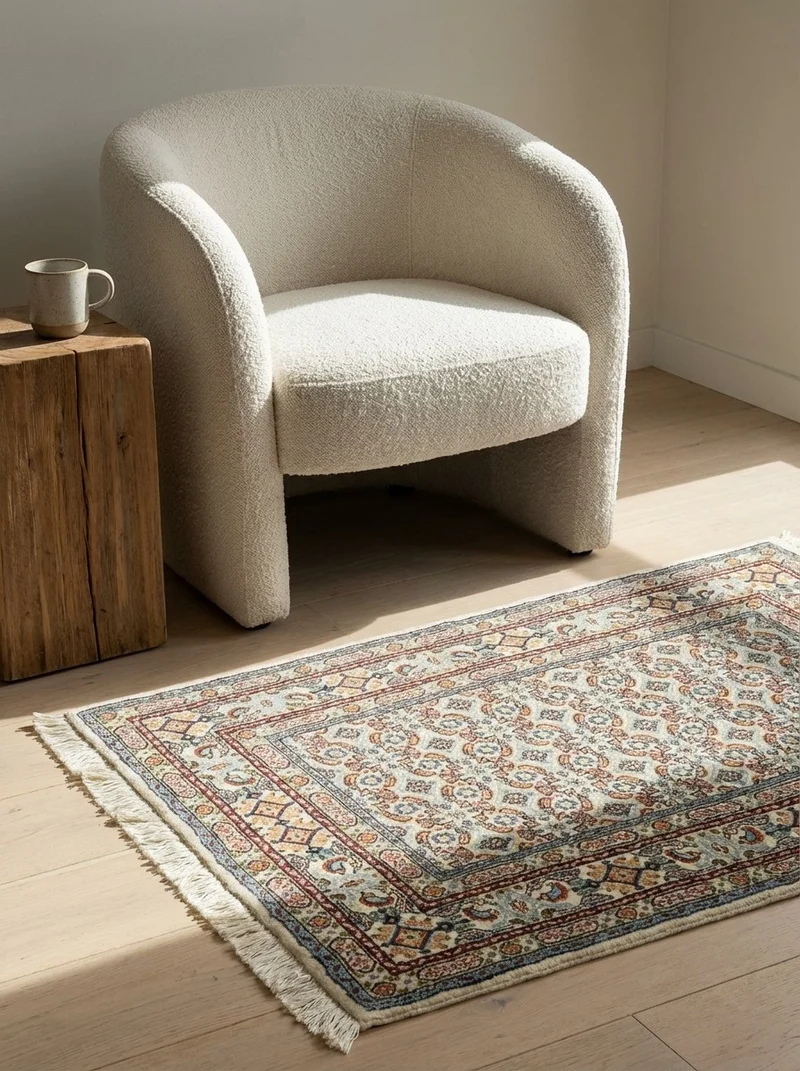 Moud Mahi · Handgeknüpft – Beige, 115x79 cm