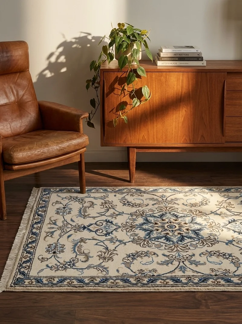 Nain 12La · Handgeknüpft – Beige, 140x90 cm
