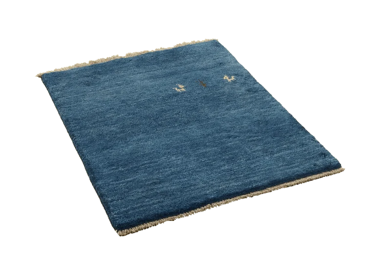 Gabbeh · Handgeknüpft – Blau, 87x75 cm