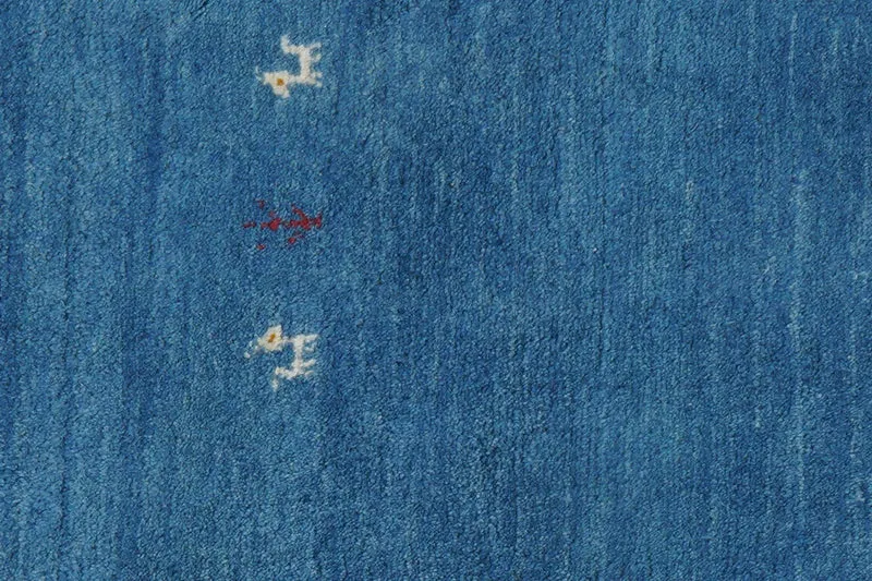 Gabbeh · Handgeknüpft – Blau, 87x75 cm