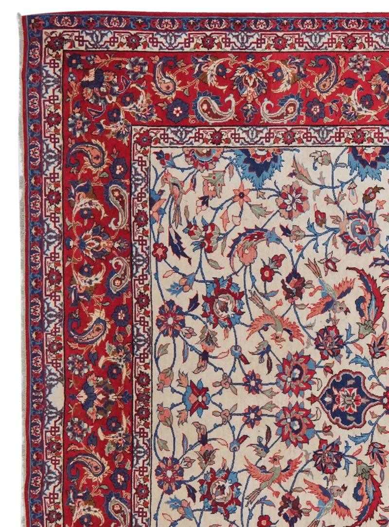 Isfahan · Handgeknüpft – Beige, 370x262 cm