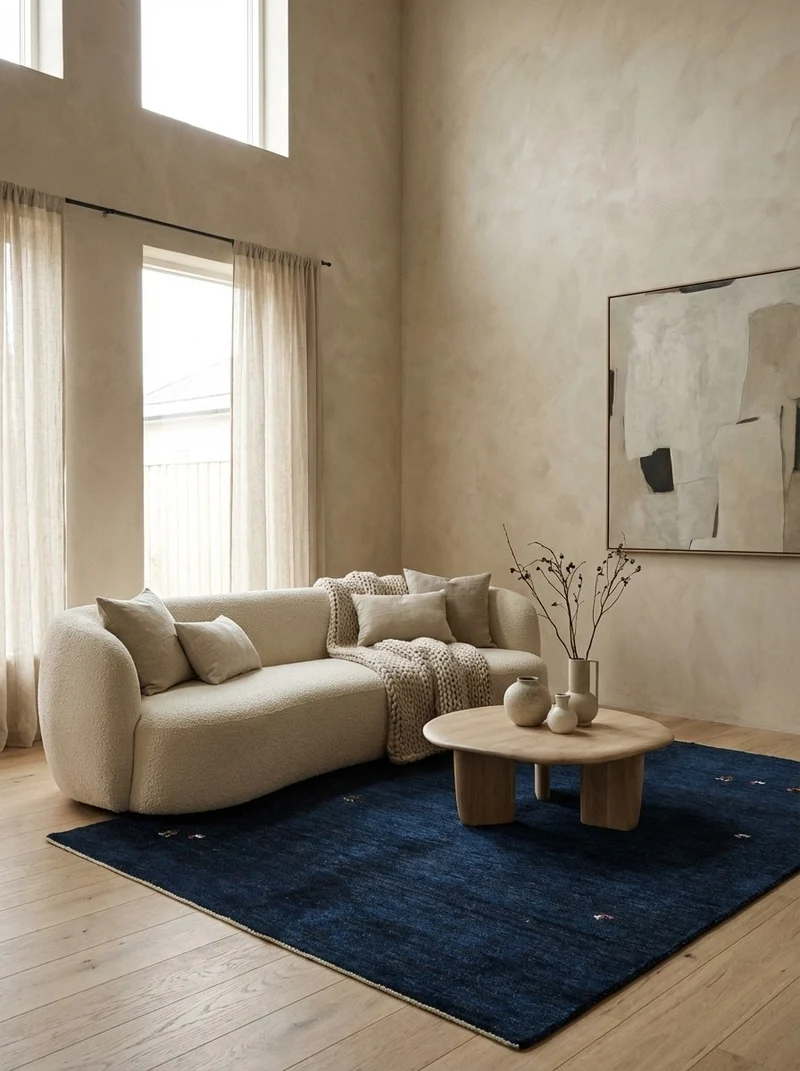 Gabbeh · Handgeknüpft – Blau, 226x173 cm
