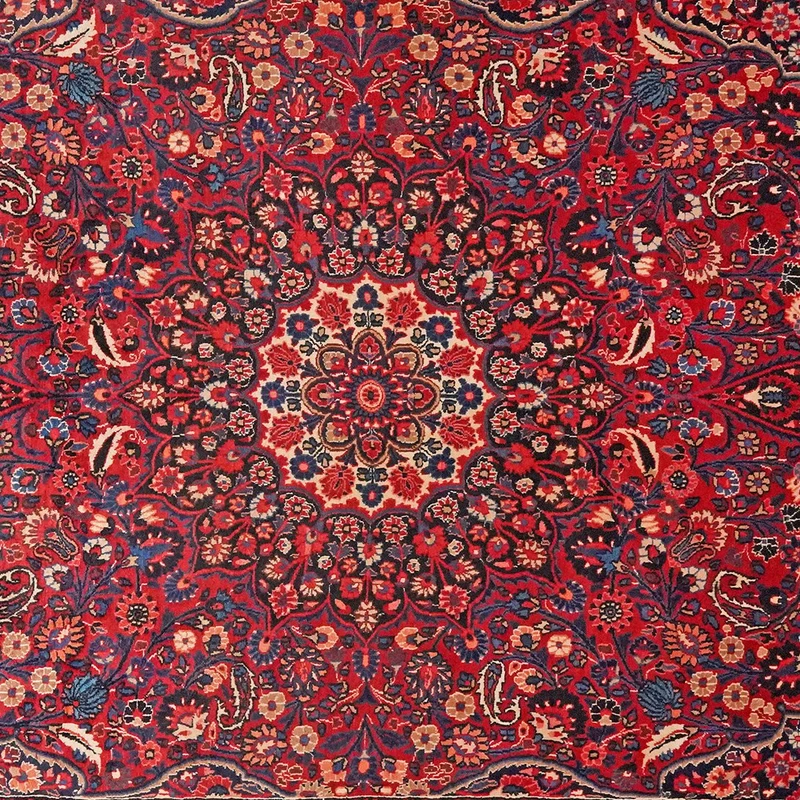 Moud · Handgeknüpft – Rot, 327x217 cm