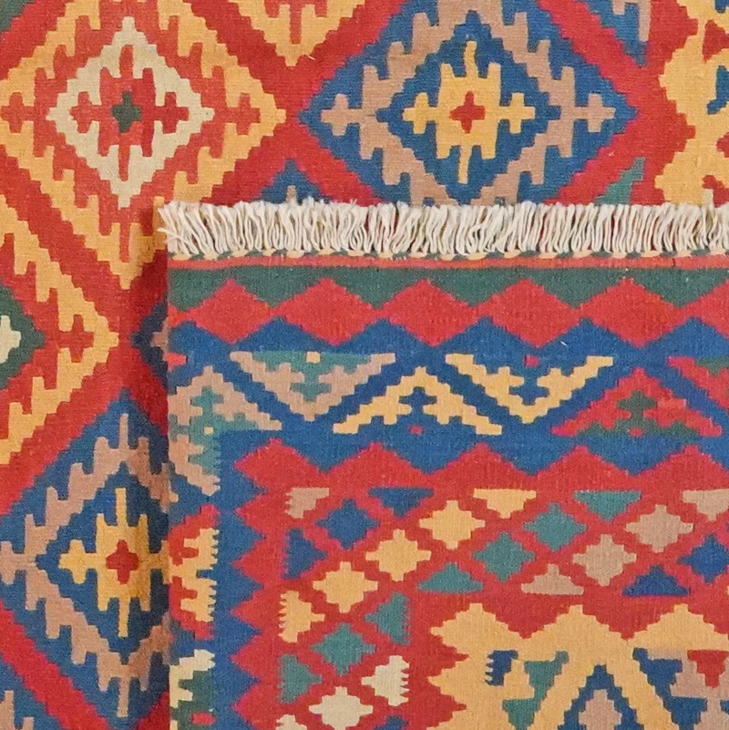 Kelim Gashgai · Handgewebt – Rot, 403x320 cm