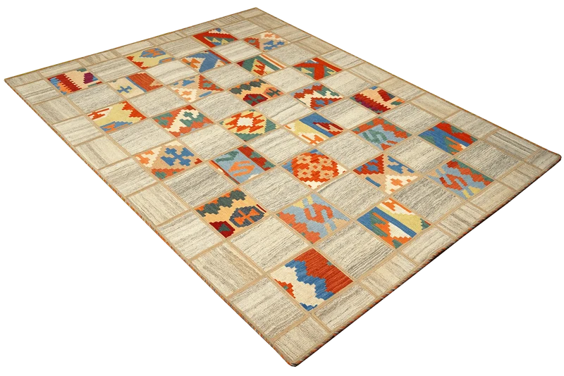 Kelim Tekkeh · Handgewebt – Beige, 200x150 cm