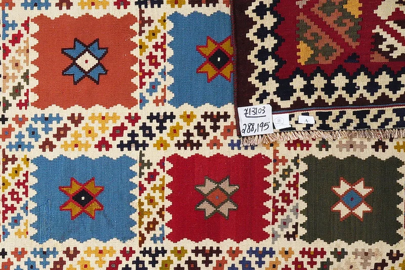 Kelim Gashgai Old · Handgewebt – Beige, 288x195 cm