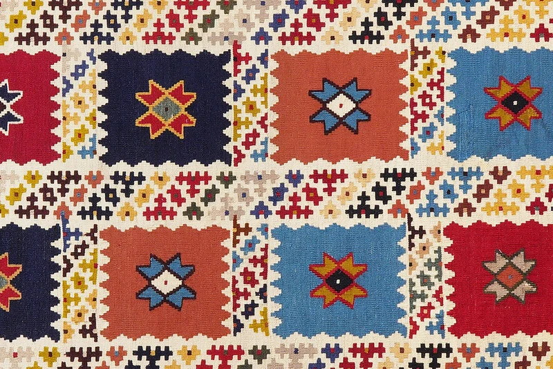 Kelim Gashgai Old · Handgewebt – Beige, 288x195 cm