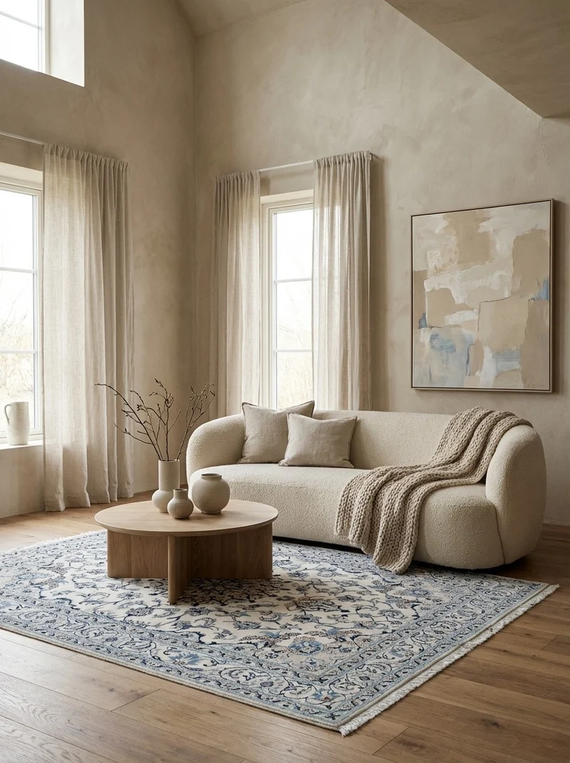 Nain 12La · Handgeknüpft – Beige, 234x161 cm