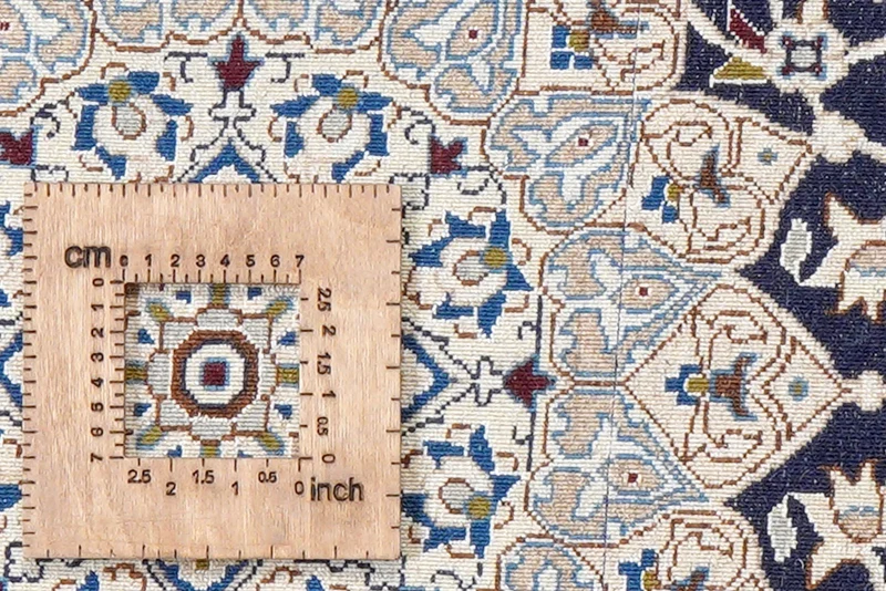 Nain 12La · Handgeknüpft – Blau, 197x118 cm