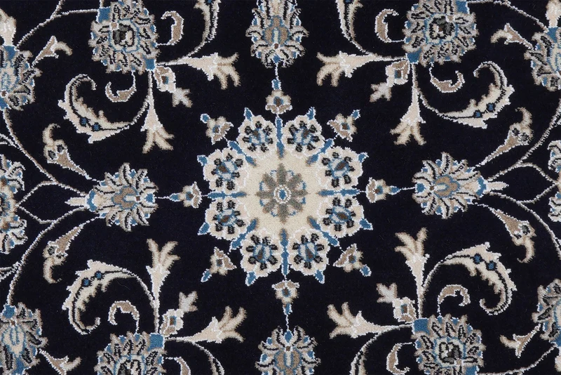 Nain · Handgeknüpft – Blau, 142x142 cm