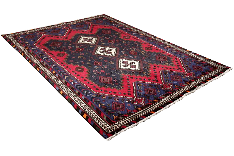 Afshar · Handgeknüpft – Blau, 233x162 cm