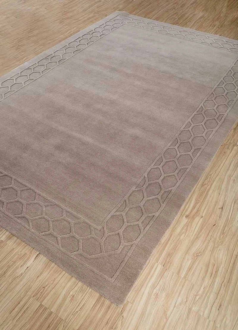 Wollteppich - 180 x 270 cm - dunkelbeige