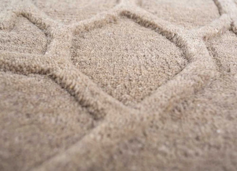 Wollteppich - 180 x 270 cm - dunkelbeige