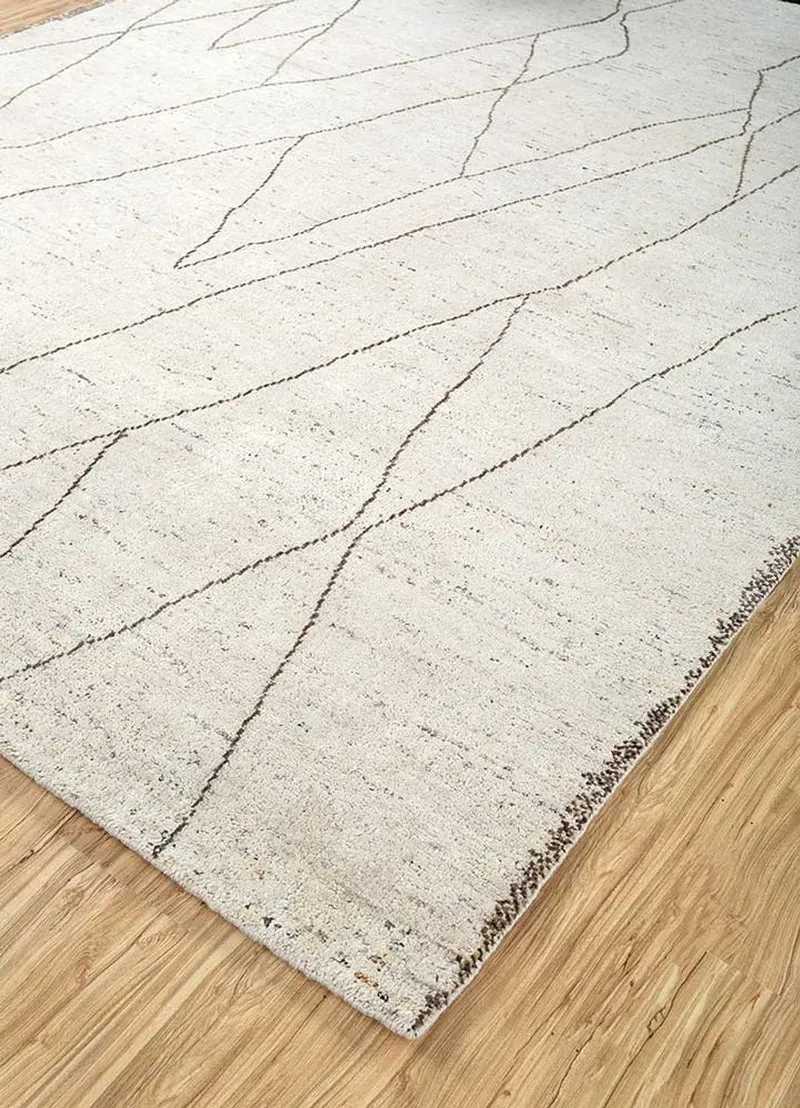 Wollteppich - 240 x 300 cm - naturweiß