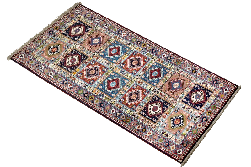 Yalameh · Handgeknüpft – Bunt, 206x81 cm