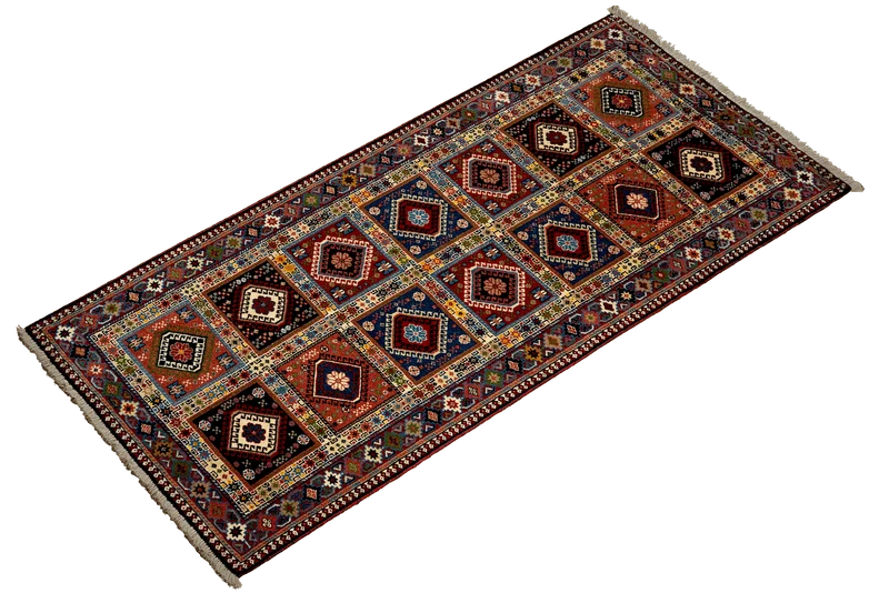 Yalameh · Handgeknüpft – Bunt, 206x81 cm