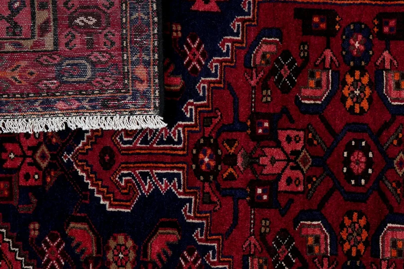 Khamseh · Handgeknüpft – Blau, 202x135 cm