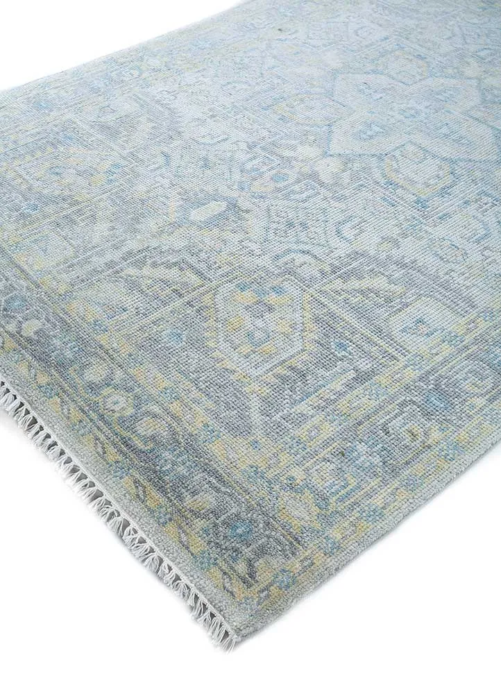 Wollteppich - 180 x 270 cm - hellblau