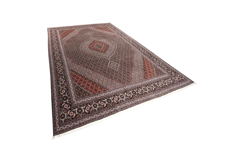 Tabriz 40 Raj · Handgeknüpft – Schwarz, 359x250 cm